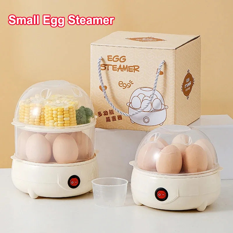 New Double Layer Egg Steamer Household Small Portable Automatic Power Off Steamer Kitchen Breakfast Cooking Machine